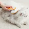 برس سگ و گربه با قابلیت تخلیه مو طرح گربه Rectangle Cathead Self Cleaning Grooming Brush for Pet