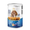 کنسرو چانک سگ بالغ یامیکس گوشت و لوبیا سبز و سیب زمینی Yummix Adult Dog Chunk 