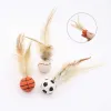 اسباب بازی توپ شیطونک پردار گربه Feathered Mischievous Ball Cat Toy
