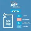 پوچ گربه فلیکس منتخب انواع ماهی در ژله پک اورجینال Felix Original Fish Selection in Jelly Wet Cat Food 