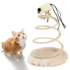 اسباب بازی گربه استند موش فنری Interactive Spring Spiral Cat Toy With Mouse
