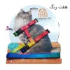 قلاده تنی گربه با بند طرح دار