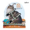 قلاده تنی گربه با بند طرح دار