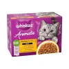 پوچ گربه ویسکاس منتخب انواع مرغ معطر بی نظیر در سس سبزیحات  WHISKAS® 1+ Aromatic Purrfect Poultry Selection