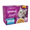 پوچ گربه ویسکاس منتخب انواع ماهی معطر لذیذ در سس سبزیحات پک اورجینال WHISKAS® 1+ Aromatic Seafood Delight Selection In Gravy