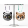 جاکلیدی با مخزن مو طرح صورت گربه Keychain With Cat Hair Container