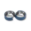 ظرف استیل دوقلو طرح S Saas Dual Feeding bowl