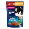 پوچ گربه فلیکس گوشت و مرغ :: Felix Beef & Chicken
