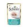 پوچ گربه شسیر ماهی تن و نرم‌تن دریایی در ژله Schesir Tuna with Whitebaits
