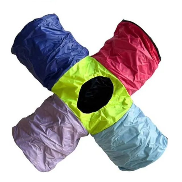 اسباب بازی تونل گربه 4 طرفه حفره دار | Cat Tunnel 4Way