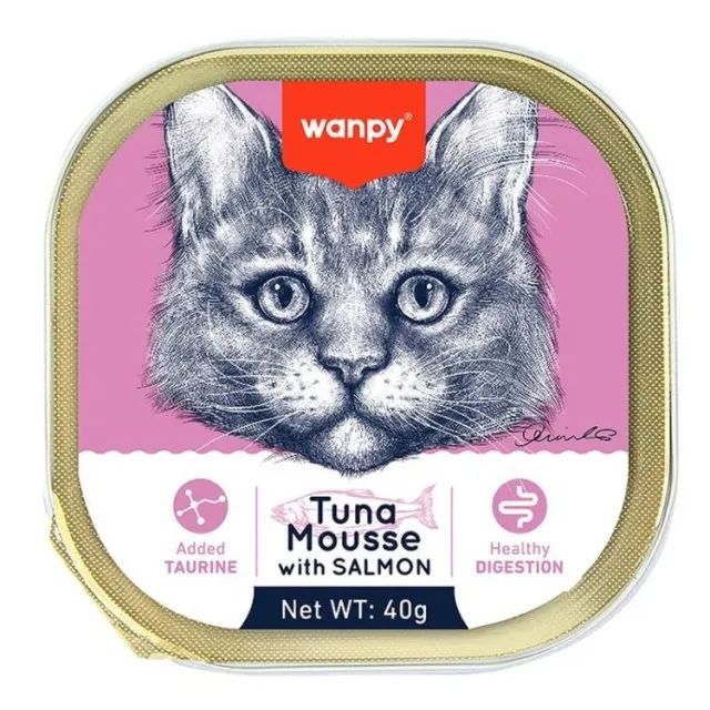 ووم گربه ونپی با طعم ماهی تن و سالمون Wanpy Tuna Mousse With Salmon 40g