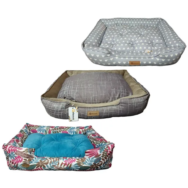 جای خواب مستطیلی طرحدار مدل کژوال  پتیوو Peteevoo Casual Pet Bed-Size L