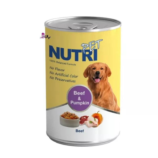 کنسرو سگ نوتری پت حاوی گوشت و کدو حلوایی (450 گرم)