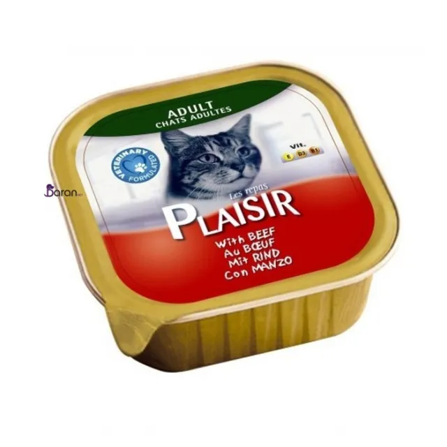 کنسرو گربه پلایزر حاوی گوشت گوساله (100 گرم)