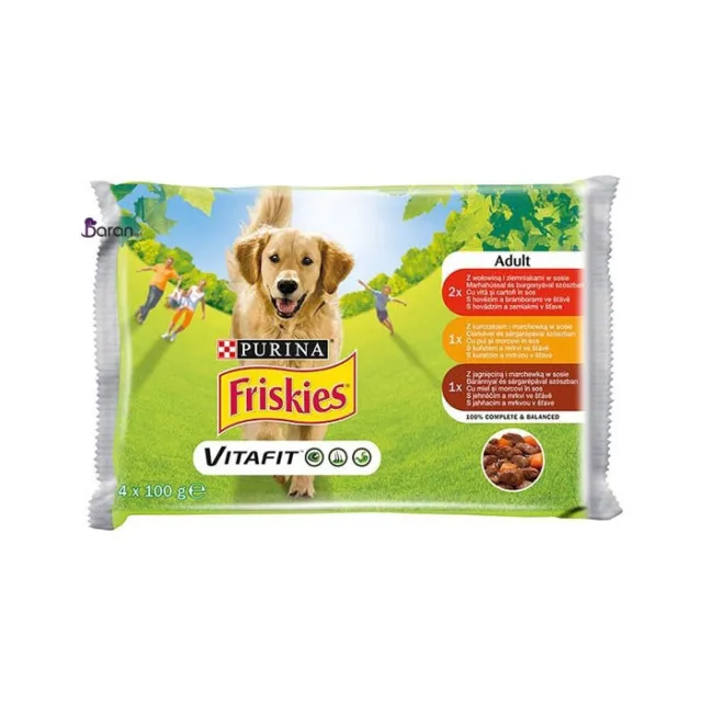 پوچ ژلاتینی سگ فریسکیز حاوی گوشت بره و مرغ (100 گرم)