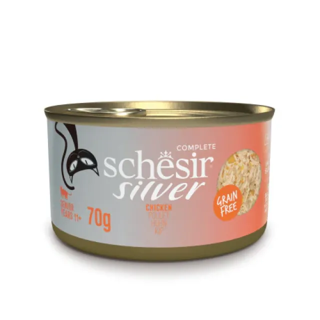 کنسرو شسیر سیلور مرغ در سس : Schesir Chicken in broth 70g in can