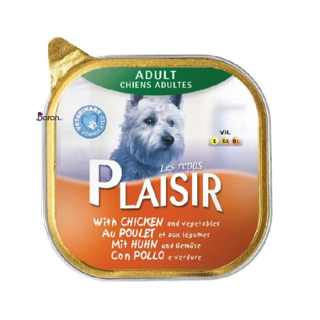 کنسرو سگ پلایزر حاوی گوشت مرغ و سبزیجات (300 گرم)