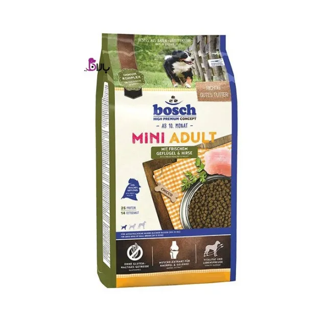 غذای سگ کوچک بالغ بوش حاوی مرغ و ارزن (3 کیلوگرم)