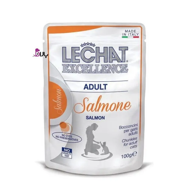 پوچ گربه سالمون لچت اکسلنت (100 گرم)