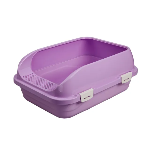 ظرف خاک گربه لبه دار متوسط جوی پت Joy Pet Cat Litter Tray with Rim Gray