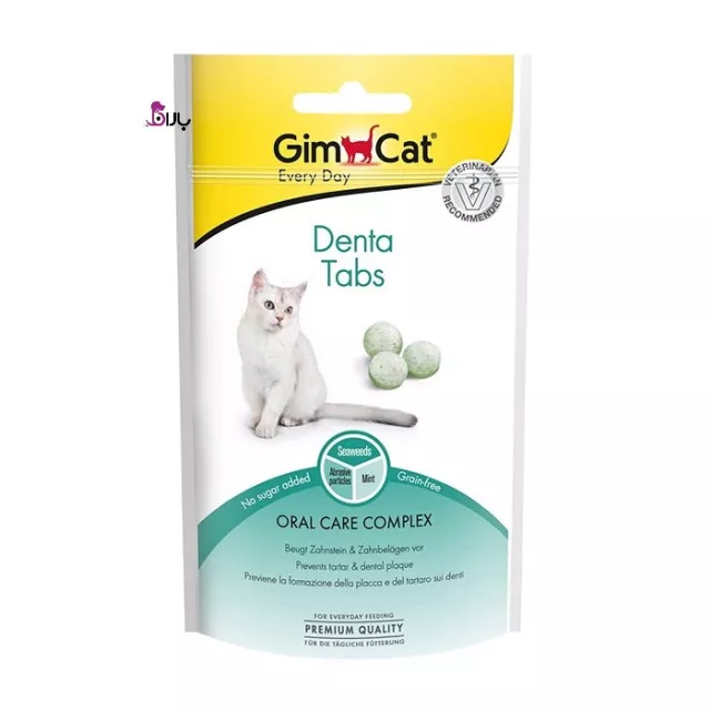قرص گربه جیم کت سلامت دهان و دندان GimCat Denta Tabs 40g
