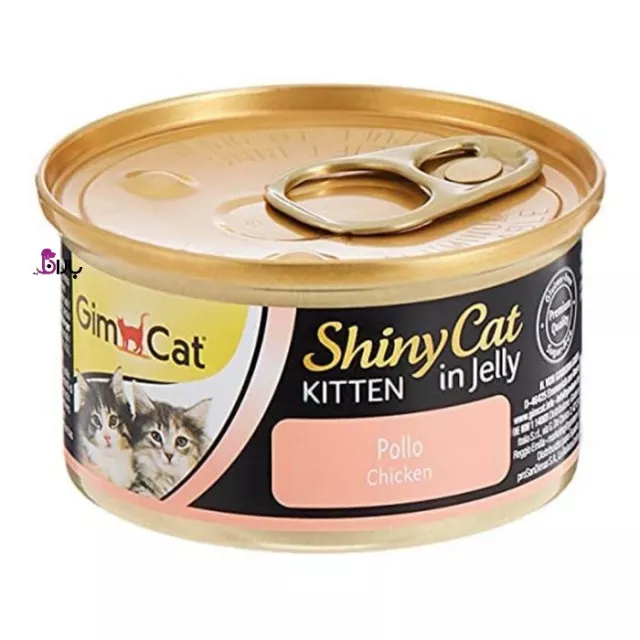 کنسرو بچه گربه جیم کت مدل ShinyCat طعم مرغ در ژله وزن ۷۰ گرم