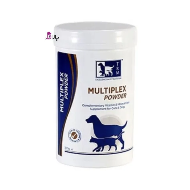 پودر مولتی ویتامین و مکمل سگ و گربه مولتی پلکس برند تیآرام -TRM Powder Multiplex