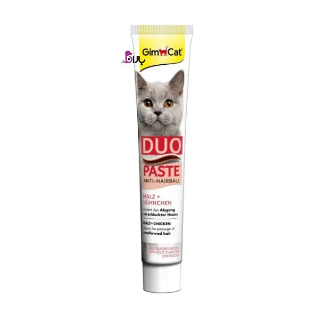 مالت گربه جیم کت مدل Duo Paste Anti Hairball طعم مرغ وزن ۵۰ گرم