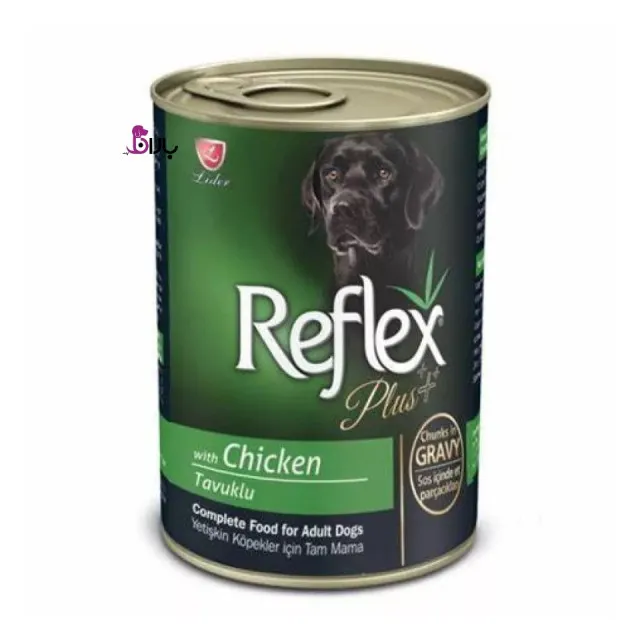 کنسرو سگ رفلکس پلاس مرغ Reflex Plus Chicken in Gravy 400g