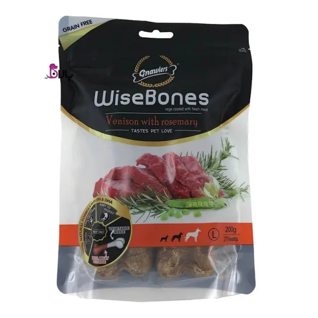 تشویقی استخوان ژلاتینی گوشت شکار (2 عددی) Gnawlers