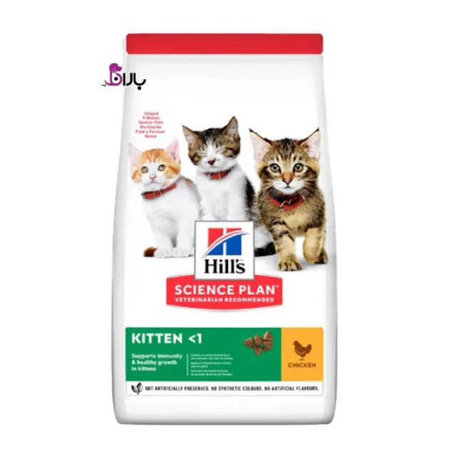غذا خشک بچه گربه هیلز کیتن با طعم مرغ Hills Kitten Chicken وزن 3 کیلوگرم
