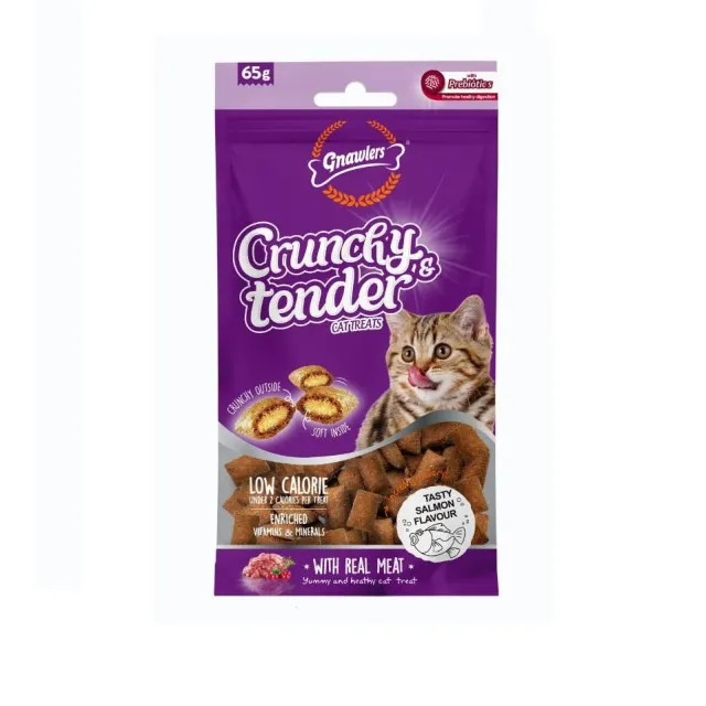 تشویقی کرانچی مغذدار گنالرز سالمون :: GNAWLERS Crunchy & Tender Salmon