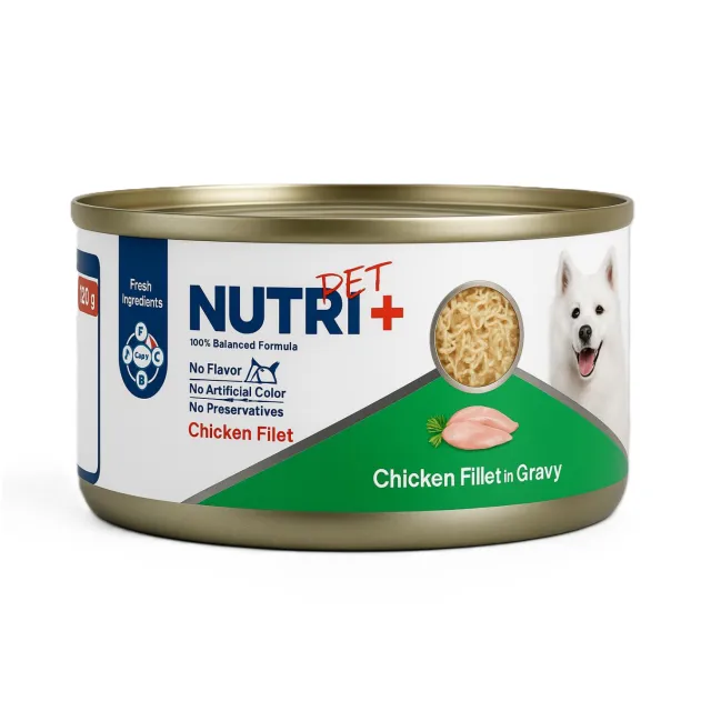 کنسرو سگ نوتری پلاس فیله مرغ نچرال (120 گرم)