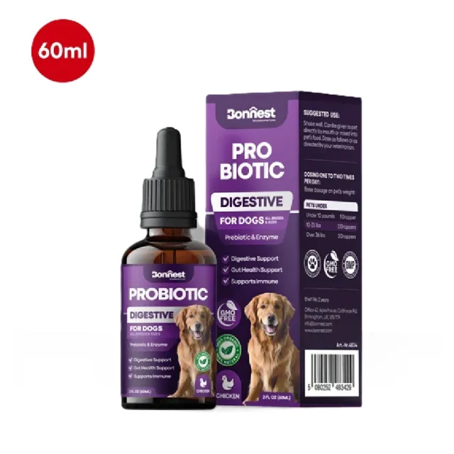قطره پروبیوتیک سگ بونستBonnest Probiotic Drops-Dog(60ml)