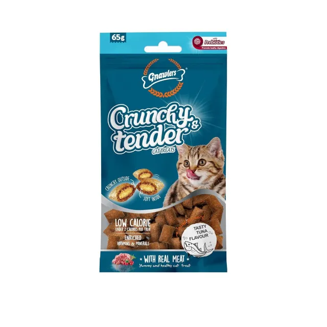 تشویقی کرانچی مغزدار گنالرز ماهی تن GNAWLERS Crunchy & Tender Tuna Flavour 