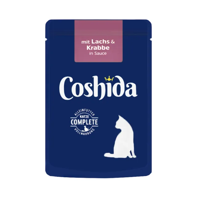 Coshida Pouch with Salmon & Crabs in Sauce