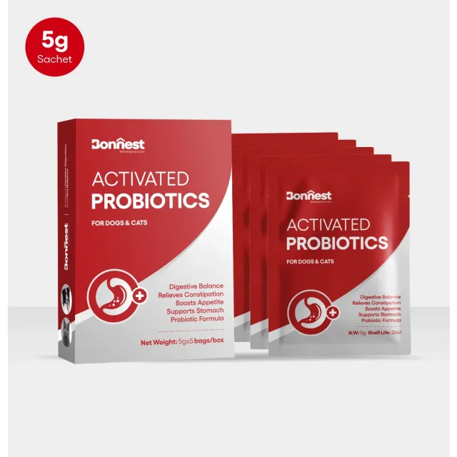 ساشه‌ پروبیوتیک فعال بونست مخصوص سگ و گربه Bonnest Activated Probiotics Sachets 