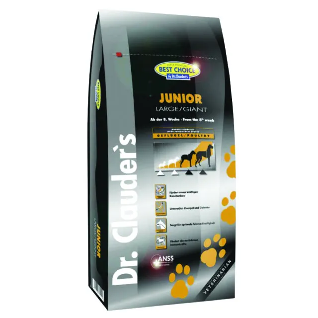 غذای خشک سگ دکتر کلادرز مخصوص توله سگ نژاد بزرگ :: Best Choice Junior Salmon & Rice