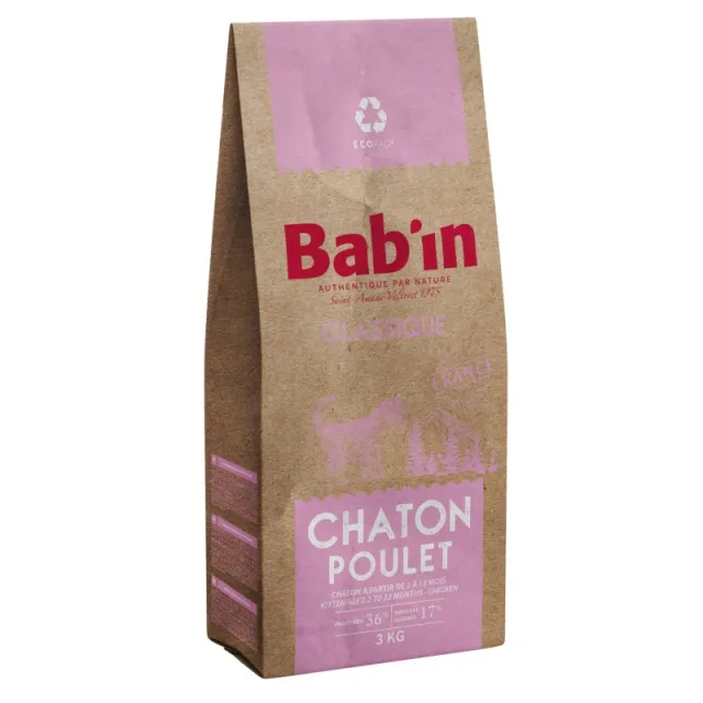 غذای بچه گربه بابین کلاسیک مرغ 3 کیلو Babin Kitten Classic