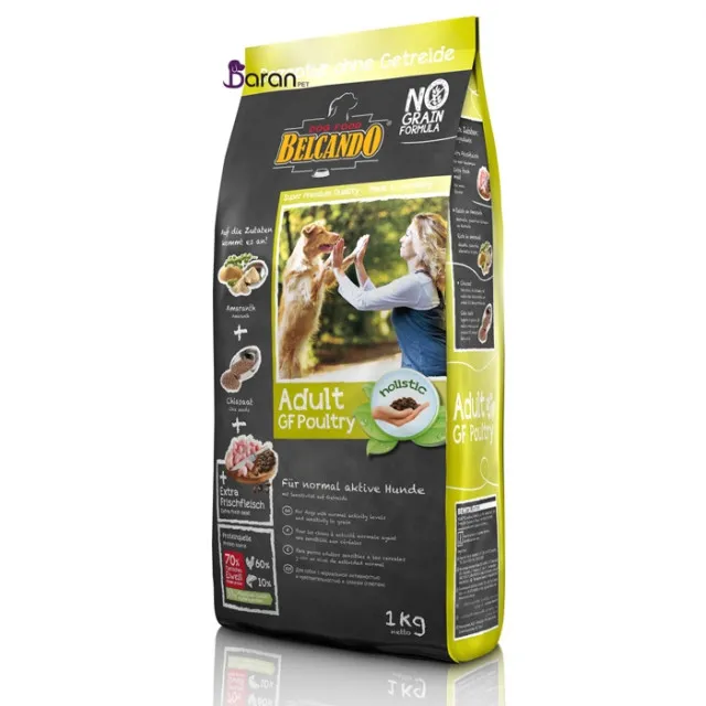 غذای خشک سگ بلکاندو مخصوص سگ بالغ بدون غلات حاوی گوشت پرندگان :: Belcando Adult Grain Free Poultry