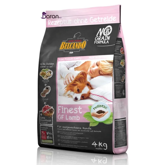غذای خشک سگ بلکاندو بدون غلات با گوشت بره :: Belcando Finest Grain Free Lamb