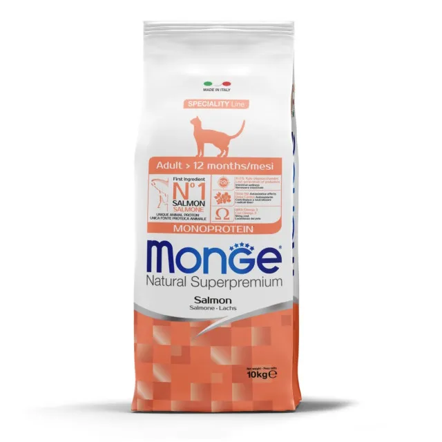 غذای گربه بالغ سالمون مونژه 10ک :: Monge N1 Adult Salmon 10kg