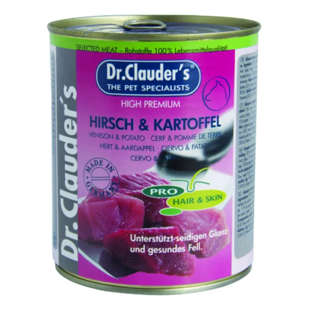 کنسرو سگ دکتر کلادرز حاوی گوشت گوزن و سیب زمینی :: Dr. Clauder's Venison & Potato