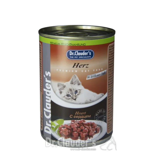 کنسرو گربه دکتر کلادرز حاوی دل :: Dr. Clauder's Premium Katze Herz