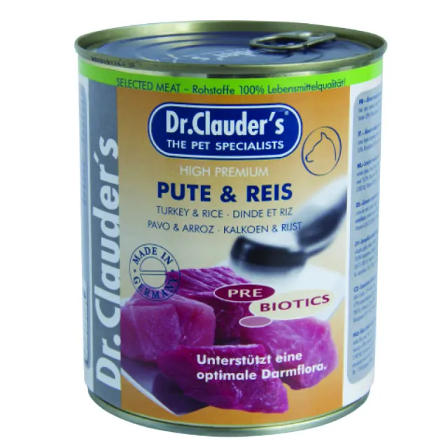کنسرو سگ دکتر کلادرز حاوی گوشت بوقلمون و برنج :: Dr. Clauder's Turkey & Rice