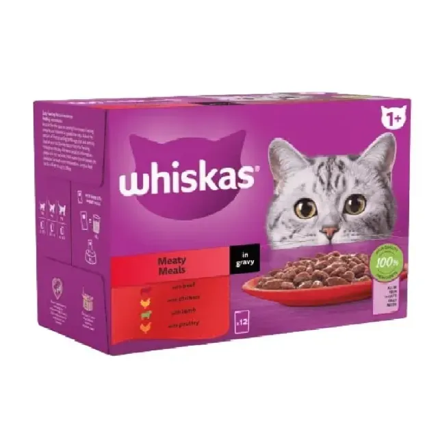  پوچ گربه ویسکاس انواع گوشت در ژله Whiskas Meaty Meals in Jelly 