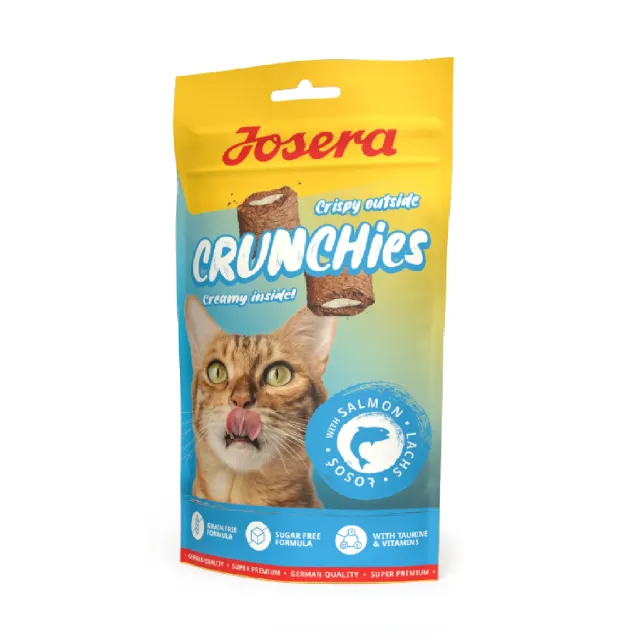 تشویقی گربه جوسرا کرانچی مغزدار با ماهی سالمون Josera Crunchies With Salmon 