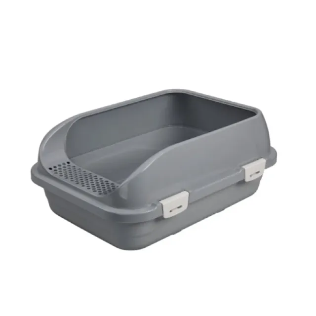 ظرف خاک گربه لبه دار متوسط جوی پت Joy Pet Cat Litter Tray with Rim Gray