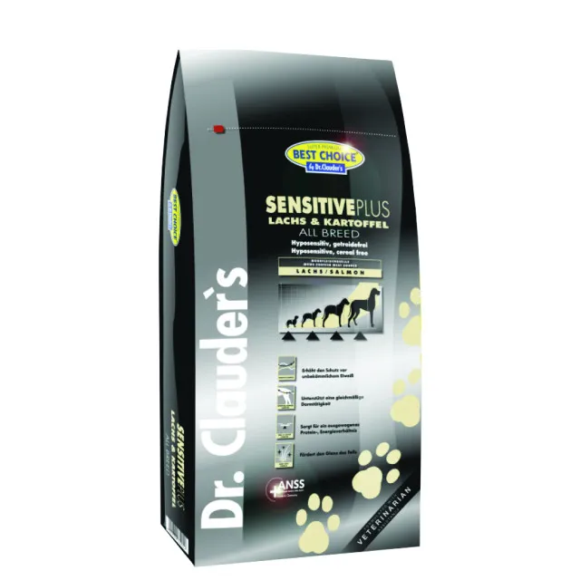 غذای خشک سگ دکتر کلادرز مخصوص سگ بالغ بد اشتها یا حساس :: Dr. Clauder's Best Choice Sensitive Plus