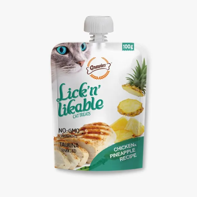 پودینگ مرغ و آناناس گنالرز :: Gnawlers Lickable Cat Treat Chicken
